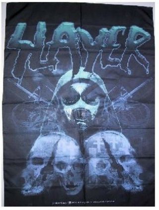 Rare Vintage Slayer Gas Mask Cloth Textile Poster Flag 30 " X40 " In Pkg