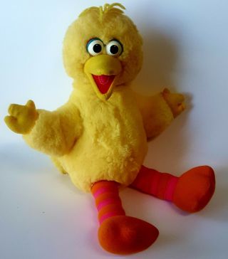Sesame Street Big Bird Talking Peek A Boo Plush Tyco 16 " Playtime 1996