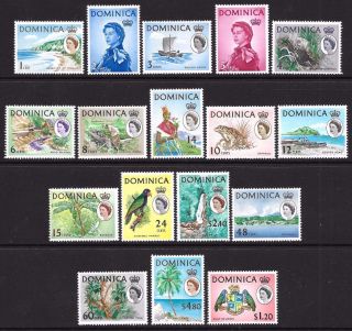 Dominica 1963 - 65 Set To $4.  80