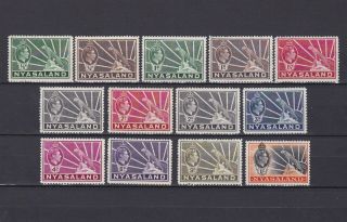 Nyasaland 1938,  Sg 130 - 138,  Cv £29,  Mh/mnh