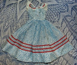 Great Vintage Alexander Cissy Doll Cotton Print Dress - Tagged E.  C/