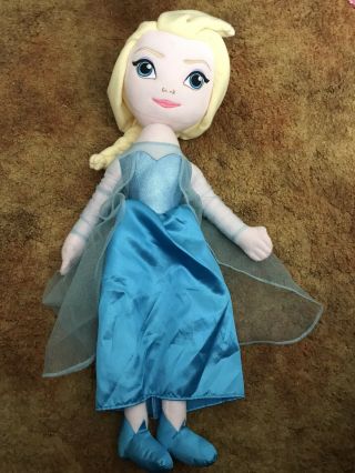 Disney Frozen Elsa Singing Plush Doll 24 " Cuddle Pillow Sings “let It Go”