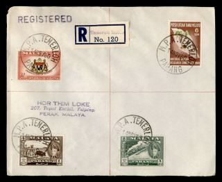 Dr Who 1960 Malaya Temerloh Registered Letter C194516