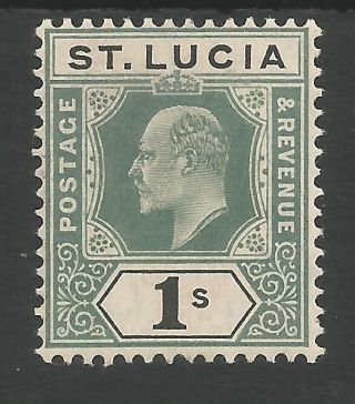 St Lucia Sg74 The 1905 Evii 1/ - Green&black Fresh Possibly Mnh Cat £50