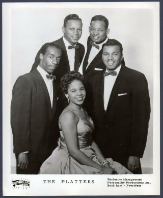 The Platters Rock And Roll Singers Doo - Wop Vocal Group Orig Publicity Photo 8x10
