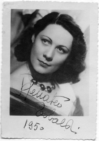 Renata Tebaldi Autographed Signed 1950 Vintage 4x6 Photo Opera Singer