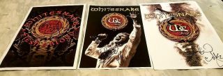 David Coverdale Whitesnake 3 - Pk Signed Concert Tour Posters