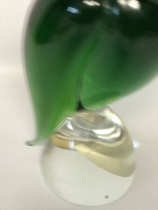 VINTAGE ALVIN GLASS Hand Crafted Art Glass Figural Owl Made in Italy 3