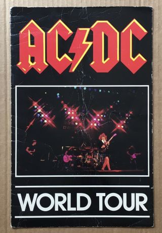 Ac/dc 1980 Back In Black World Tour Concert Program Book 