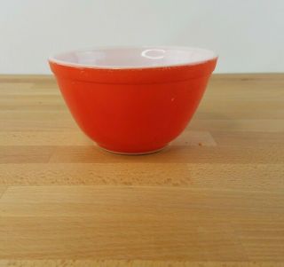 Vintage Red Pyrex Mixing Bowl 401 1/12 Pint - Made In The Usa Ovenware