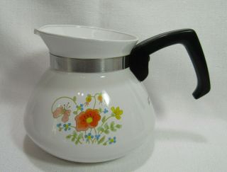 Corning Ware Corelle Vintage Wildflower 6 Cup Tea Pot No Lid Gc