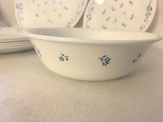 8 Piece Corelle Corning PROVINCIAL BLUE Dinner & Dessert Plates & Cereal Bowl 3