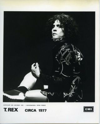 T.  Rex Marc Bolan Glam Rock Legend Emi Records Portrait 8x10 Photo
