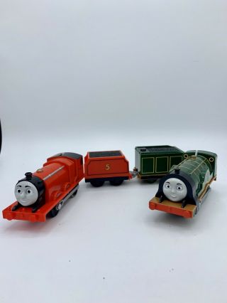 Thomas & Friends Motorized Trackmaster James Emily W/tenders Train Engines 2013