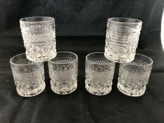 Rare Vintage Anchor Hocking Glass Wexford Shot Glass - Set Of Six 6