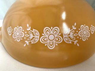 Vintage Pyrex Butterfly Gold Cinderella 4 Qt Mixing Bowl 444 1st Issue 1972