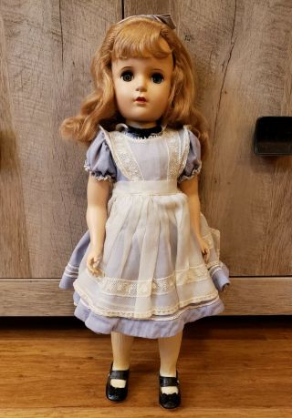 Rare Vintage Madame Alexander Alice In Wonderland 18” Doll - All 1940 