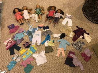 American Girl Doll Bundle (5 Dolls,  Clothes,  Furniture)