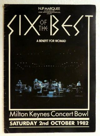 Genesis Six Of The Best Milton Keynes 1982 Concert Program Peter Gabriel Rpb 49