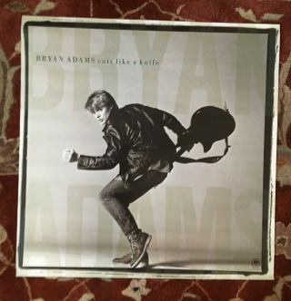 Bryan Adams Cuts Like A Knife Rare Promotional Poster From 1982