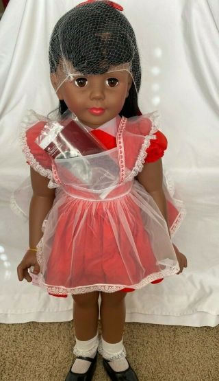 Ashton Drake African American Patti Playpal Doll Red & White Dress