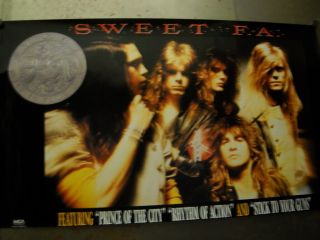 Sweet F.  A.  Large Rare 1990 Promo Poster Stick To To Your Guns