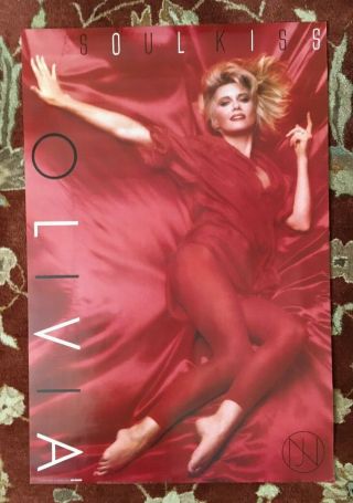 Olivia Newton - John Soul Kiss Rare Promotional Poster From 1985