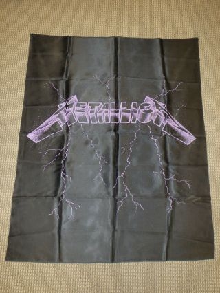Vintage Metallica Ride The Lightning Concert Tour Banner/tapestry 44 " X 36 "