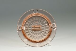 Deco Jeannette Glass Company Pink Windsor Diamond 5 - 1/2 Inch Ashtray C.  1935
