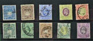 British East Africa Stamps Selection Of 10 On Stock Card (w29)