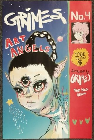 Grimes Art Angels 2015 Double - Sided Promo Poster