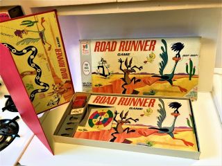 Vintage Milton Bradley 1968 Road Runner And Coyote Board Game Complete