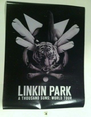 Linkin Park Poster & Guitar Pick A Thousand Suns World Tour 2010