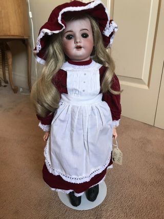 Sfbj 60 Paris Antique French Bisque Head Doll,  23 " Tall,  Nicely Costumed