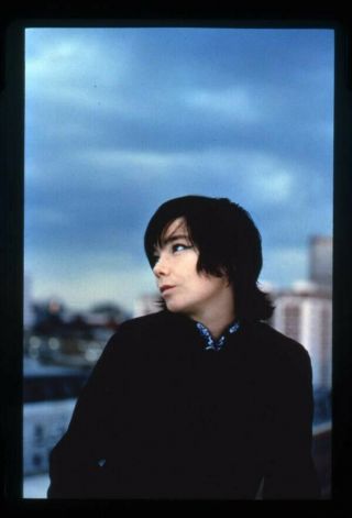 Bjork Iconic Profile Portrait Photo City Backdrop 35mm Transparency
