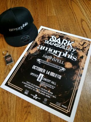 Amorphis Band Autographed Poster Bundle Baseball Cap W Items Nos Us Tour Merch