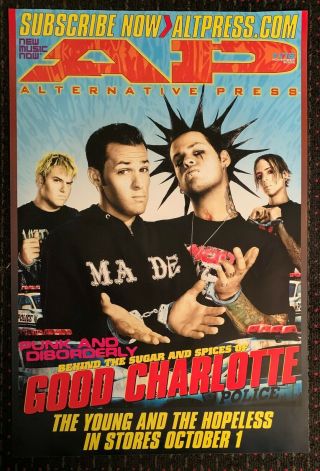 Good Charlotte 24x36 Official Ap Epic Promo Poster Record Store Display 2002