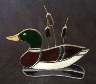 Mallard Duck Stained Glass Sun Catcher By S Phillips