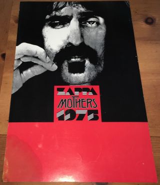 Frank Zappa / Mothers Of Invention Orig.  1975 Rock Concert Tour Poster