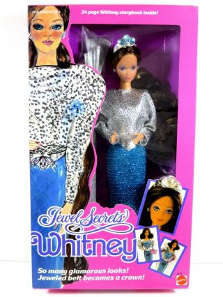 Nib Barbie Doll 1986 Jewel Secrets Whitney Vintage 3179