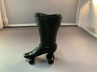 Vintage Boyd Glass Company Roller Skate Boot - Black Colored Glass