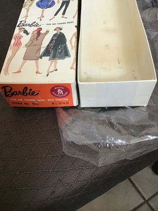 Rare Vintage Stock No 850 Blonde “tm” Box For 1,  2,  Or 3 Ponytail Barbie