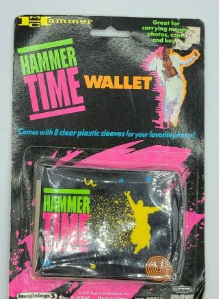 Vintage 1991 M C Hammer Hammer Time Wallet Bi - Fold Nip - Factory