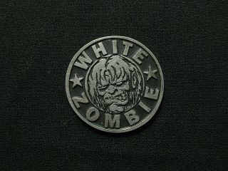 White Zombie Large Vintage Metal Pin Button Badge Uk Import Rob Zombie