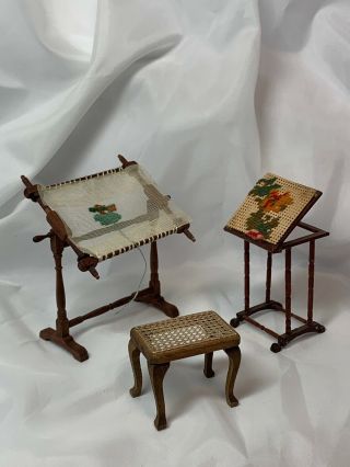 Dollhouse Miniatures Artisan Signed Handmade Furniture