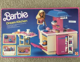 Vintage 1984 Barbie Dream Kitchen With Accessories Factory Mattel Archive