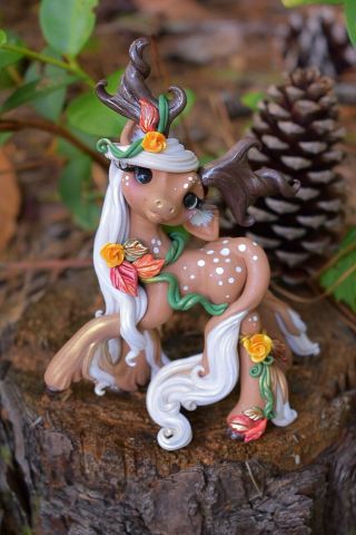 Whisper Fillies Frosted Maple The Kirin Pony Figurine Handmade doll 2