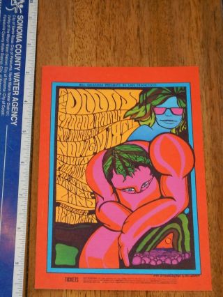 1967 The Doors,  Procol Harum Fillmore Concert Postcard Bg - 93,  Blashield