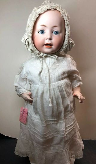 19” Antique German Bisque Baby Doll Lori 232 11 Snaine & Co.  Blue Sleep Eye Sc5