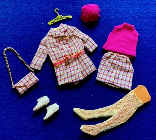 Vintage Barbie Skipper 1967 Fashion Glad Plaids Nmint & Complete